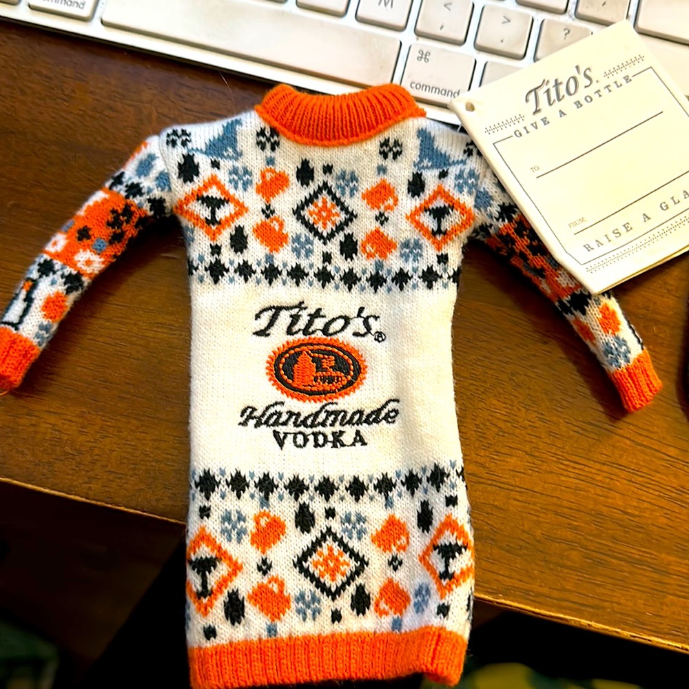 NEW with TAGS Tito’s Vodka Bottle Sweater